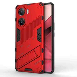 For vivo V29e Punk Armor 2 in 1 PC + TPU Phone Case with Holder(Red)