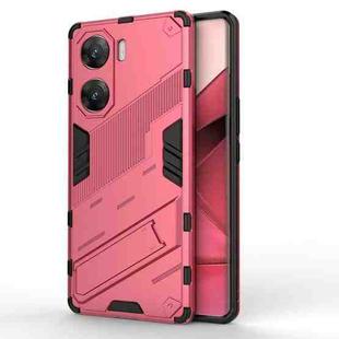 For vivo V29e Punk Armor 2 in 1 PC + TPU Phone Case with Holder(Light Red)