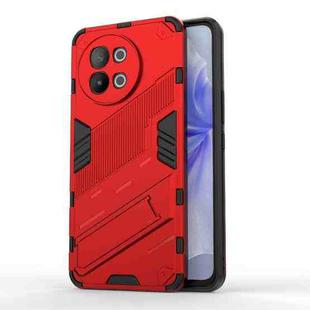 For vivo S18E 5G Punk Armor 2 in 1 PC + TPU Phone Case with Holder(Red)