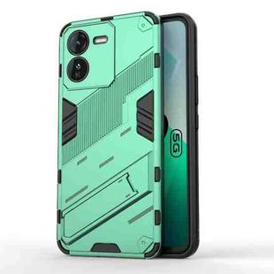 For vivo iQOO Z9 5G Punk Armor 2 in 1 PC + TPU Phone Case with Holder(Green)