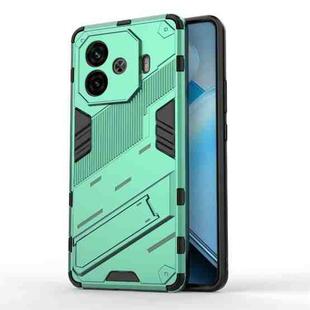 For vivo iQOO Z9 Turbo 5G Punk Armor 2 in 1 PC + TPU Phone Case with Holder(Green)