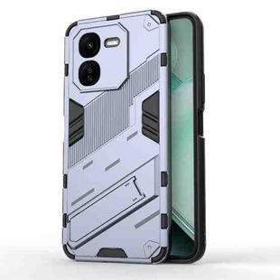 For vivo iQOO Z9X 5G Punk Armor 2 in 1 PC + TPU Phone Case with Holder(Grey)