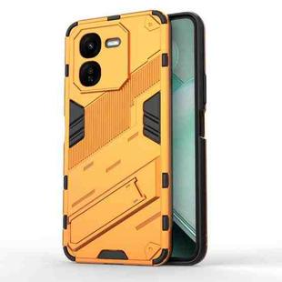 For vivo iQOO Z9X 5G Punk Armor 2 in 1 PC + TPU Phone Case with Holder(Orange)