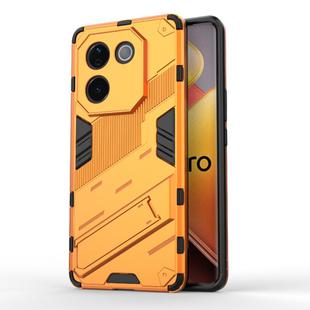 For vivo iQOO Z9s Pro 5G India Punk Armor 2 in 1 PC + TPU Phone Case with Holder(Orange)