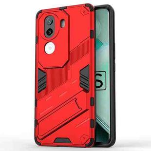 For vivo iQOO Z9s 5G Global Punk Armor 2 in 1 PC + TPU Phone Case with Holder(Red)