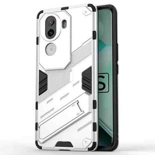 For vivo iQOO Z9s 5G Global Punk Armor 2 in 1 PC + TPU Phone Case with Holder(White)