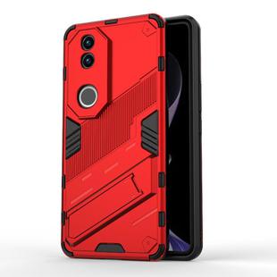 For vivo V50 5G Global Punk Armor 2 in 1 PC + TPU Phone Case with Holder(Red)