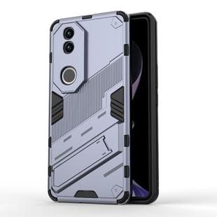 For vivo V50 5G Global Punk Armor 2 in 1 PC + TPU Phone Case with Holder(Grey)