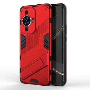 For Huawei nova 11 Pro 4G Punk Armor 2 in 1 PC + TPU Phone Case with Holder(Red)