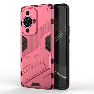 For Huawei nova 11 Pro 4G Punk Armor 2 in 1 PC + TPU Phone Case with Holder(Light Red)
