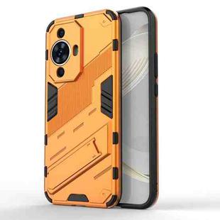 For Huawei nova 11 4G Punk Armor 2 in 1 PC + TPU Phone Case with Holder(Orange)