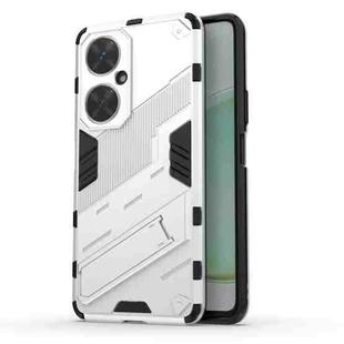 For Huawei nova 11i 4G Punk Armor 2 in 1 PC + TPU Phone Case with Holder(White)