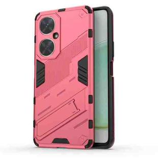 For Huawei nova 11i 4G Punk Armor 2 in 1 PC + TPU Phone Case with Holder(Light Red)
