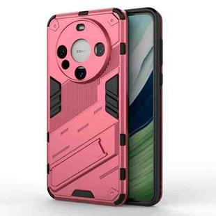 For Huawei Mate 60 Punk Armor 2 in 1 PC + TPU Phone Case with Holder(Light Red)
