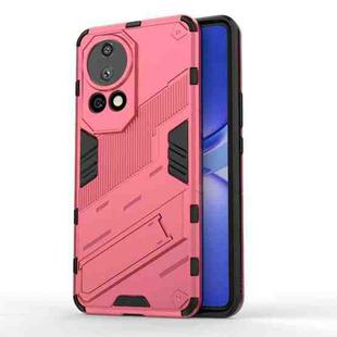 For Huawei nova 12 Pro Punk Armor 2 in 1 PC + TPU Phone Case with Holder(Light Red)