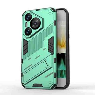 For Huawei Pura 70 Punk Armor 2 in 1 PC + TPU Phone Case with Holder(Green)
