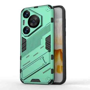 For Huawei Pura 70 Pro / 70 Pro+ Punk Armor 2 in 1 PC + TPU Phone Case with Holder(Green)