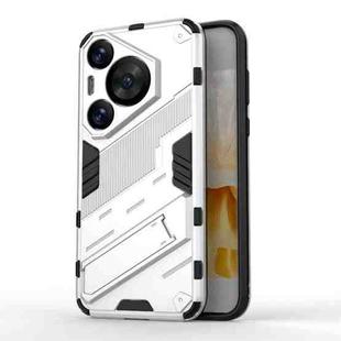 For Huawei Pura 70 Pro / 70 Pro+ Punk Armor 2 in 1 PC + TPU Phone Case with Holder(White)