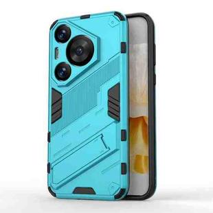 For Huawei Pura 70 Pro / 70 Pro+ Punk Armor 2 in 1 PC + TPU Phone Case with Holder(Blue)