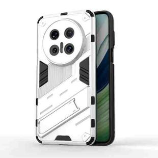 For Huawei Mate 70 Pro 5G Punk Armor 2 in 1 PC + TPU Phone Case with Holder(White)