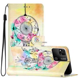 For Xiaomi Redmi 9C Colored Drawing Leather Phone Case(Dream Catcher)