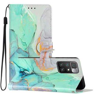 For Xiaomi Redmi 10 Colored Drawing Leather Phone Case(Green Marble)