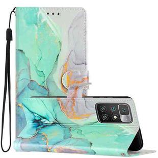 For Xiaomi Redmi 10 2022 Colored Drawing Leather Phone Case(Green Marble)