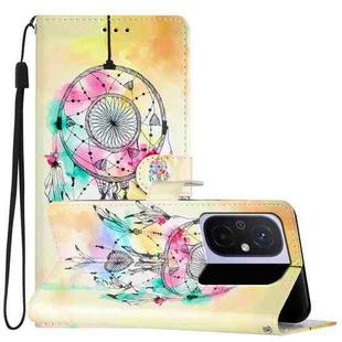 For Xiaomi Redmi 12C Colored Drawing Leather Phone Case(Dream Catcher)