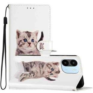 For Xiaomi Redmi  A1 Colored Drawing Leather Phone Case(Little Tabby Cat)