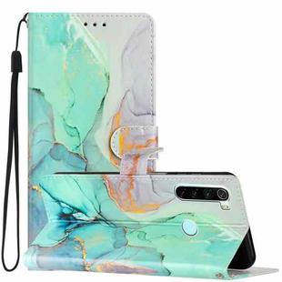 For Xiaomi Redmi Note 8T Colored Drawing Leather Phone Case(Green Marble)