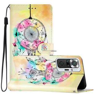For Xiaomi Redmi Note 10 Pro Colored Drawing Leather Phone Case(Dream Catcher)