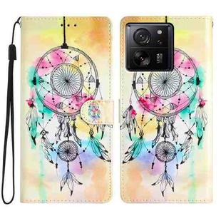 For Xiaomi 13T 5G Colored Drawing Leather Phone Case(Dream Catcher)