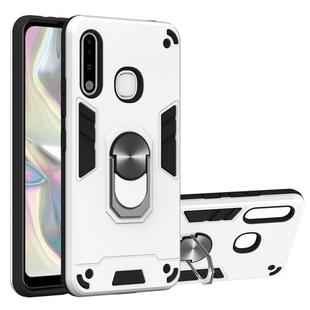 For Samsung Galaxy A70e 2 in 1 Armour Series PC + TPU Protective Case with Ring Holder(Silver)