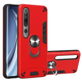 For Xiaomi Mi 10 5G / Mi 10 Pro 5G 2 in 1 Armour Series PC + TPU Protective Case with Ring Holder(Red)