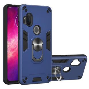 For Motorola One Hyper 2 in 1 Armour Series PC + TPU Protective Case with Ring Holder(Royal Blue)