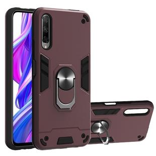 For Huawei Y9s / Honor 9X 2 in 1 Armour Series PC + TPU Protective Case with Ring Holder(Wine Red)