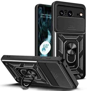 For Google Pixel 8 5G Sliding Camera Cover Design TPU Hybrid PC Phone Case(Black)