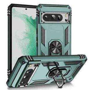 For Google Pixel 8 Pro Shockproof TPU + PC Phone Case with Holder(Dark Green)