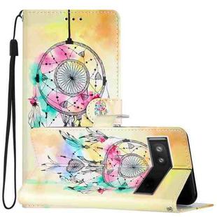 For Google Pixel 6 Pro Colored Drawing Leather Phone Case(Dream Catcher)