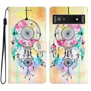 For Google Pixel 9a Colored Drawing Leather Phone Case(Dream Catcher)