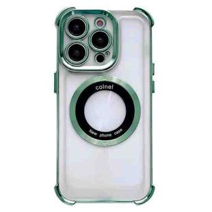 For iPhone 12 Pro Max 6D Electroplating Armor Magsafe Phone Case(Green)