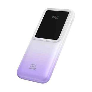 USAMS US-CD193 10000mAh 20W Portable Digital Display Power Bank with Cable(Gradient Purple)