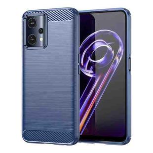 For Realme V25 Brushed Texture Carbon Fiber TPU Phone Case(Blue)