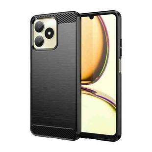 For Realme Narzo N53 Brushed Texture Carbon Fiber TPU Phone Case(Black)