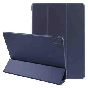For Huawei MatePad SE 11 GEBEI 3-folding Holder Shockproof Flip Leather Tablet Case(Dark Blue)
