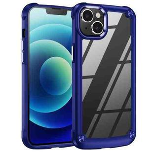 For iPhone 15 TPU + PC Lens Protection Phone Case(Blue)