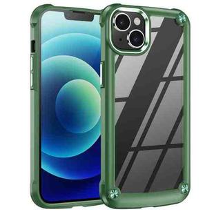 For iPhone 15 TPU + PC Lens Protection Phone Case(Green)