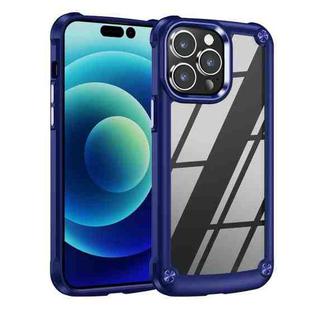 For iPhone 15 Pro TPU + PC Lens Protection Phone Case(Blue)