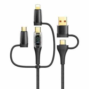 USAMS US-SJ616 PD 100W 6 in 1 Fast Charge Data Cable, Length: 1.2m(Black)