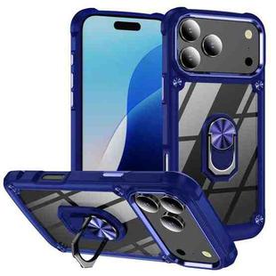 For iPhone 17 Pro Max TPU + PC Lens Protection Phone Case with Ring Holder(Blue)
